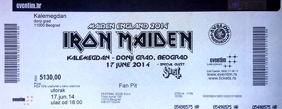Iron Maiden - Maiden England 2014 - Kalemegdan, Beograd, Srbija